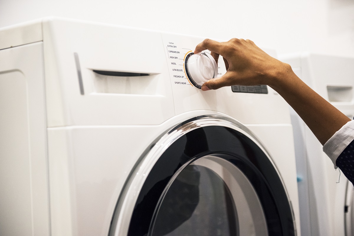 Indian woman doing a laundry